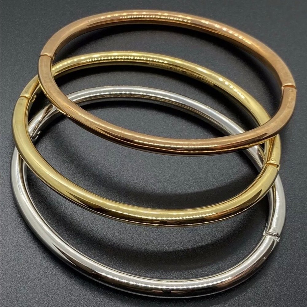 3pc. Set Milor Tri-color St. Steel Bracelets